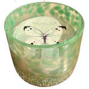 NWT- Rachel Zoe Butterfly Garden Soy Wax Candle in Gorgeous Glass Jar